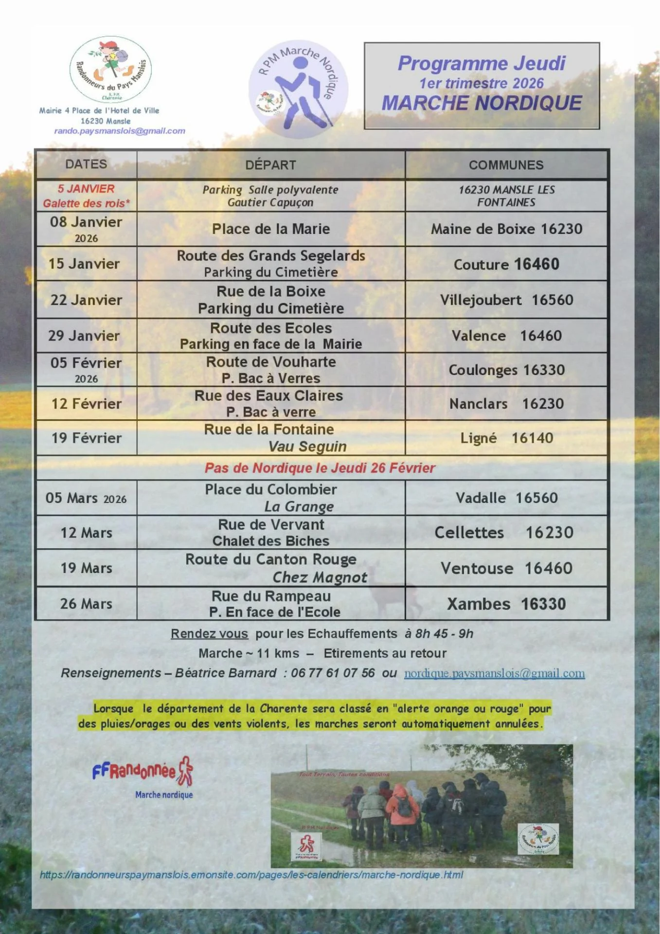 Pr Marche Nordique 1er tr 2026